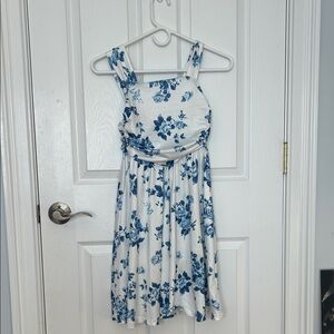 SHEIN Blue Floral Print Dress